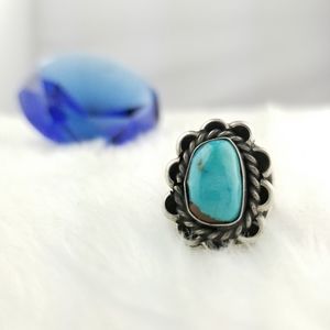 turquoise rope ring size 6.5